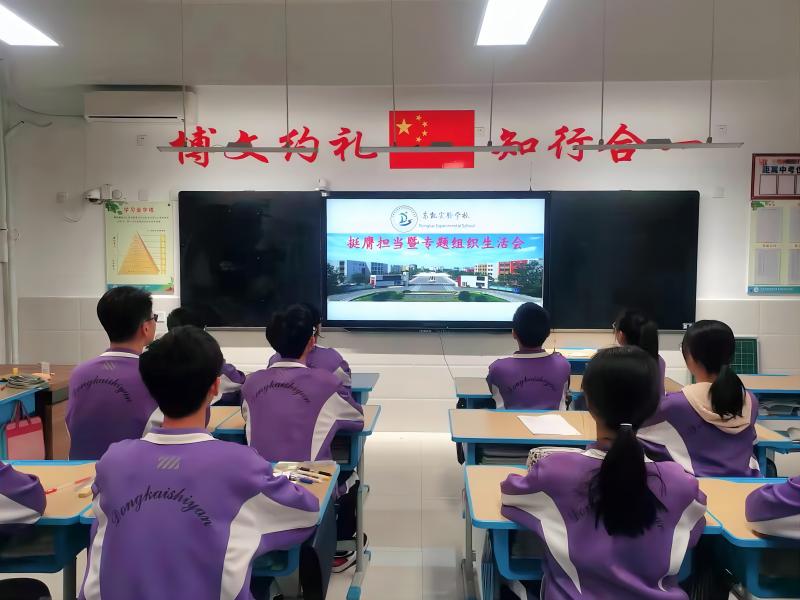东凯实验学校组织开展了“团员和青年主题教育4：挺膺担当”主题学习